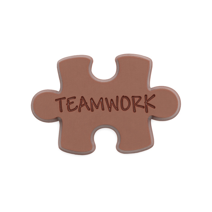 CC310510 Teamwork Milk Chocolate Puzzle PIECE